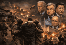 Venezuela : ONU, Europe, Amériques réagissent aux frappes US Opération militaire américaine au Venezuela et réactions internationales, avec soldats sur le terrain à Caracas et dirigeants mondiaux en arrière-plan.