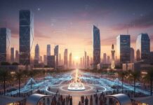 Représentation conceptuelle de la transformation numérique des paiements en Tunisie, mêlant tradition et technologie mobile