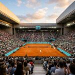 Photographie aérienne d'un stade de Tennis
