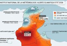 Météo Tunisie été 2026