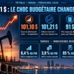 ÉNERGIE — FINANCES PUBLIQUES ! Tunisie : avec un Brent attendu à 91 dollars en moyenne en 2026, le choc budgétaire change d’échelle Cours BRENT 10-0962026
