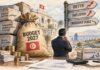 ALT : Illustration symbolique d’une balance opposant le poids des dépenses publiques et de la dette aux investissements nécessaires au développement économique tunisien.