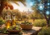 GREEN TUNISIA | Souveraineté alimentaire : “Nous devons lutter contre les freins institutionnels et le blocage de l’innovation” appelle Yassine Grissa Olives et huile d’olive tunisiennes au premier plan, palmiers dattiers et paysage agricole méditerranéen, illustrant l’intégration de la blockchain dans l’agriculture en Tunisie.